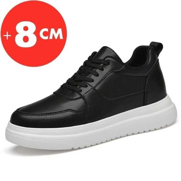 8 8 Men Sneakers Elevator Heightening Height Increase Insole 7-8Cm High Heels Genuine Leather