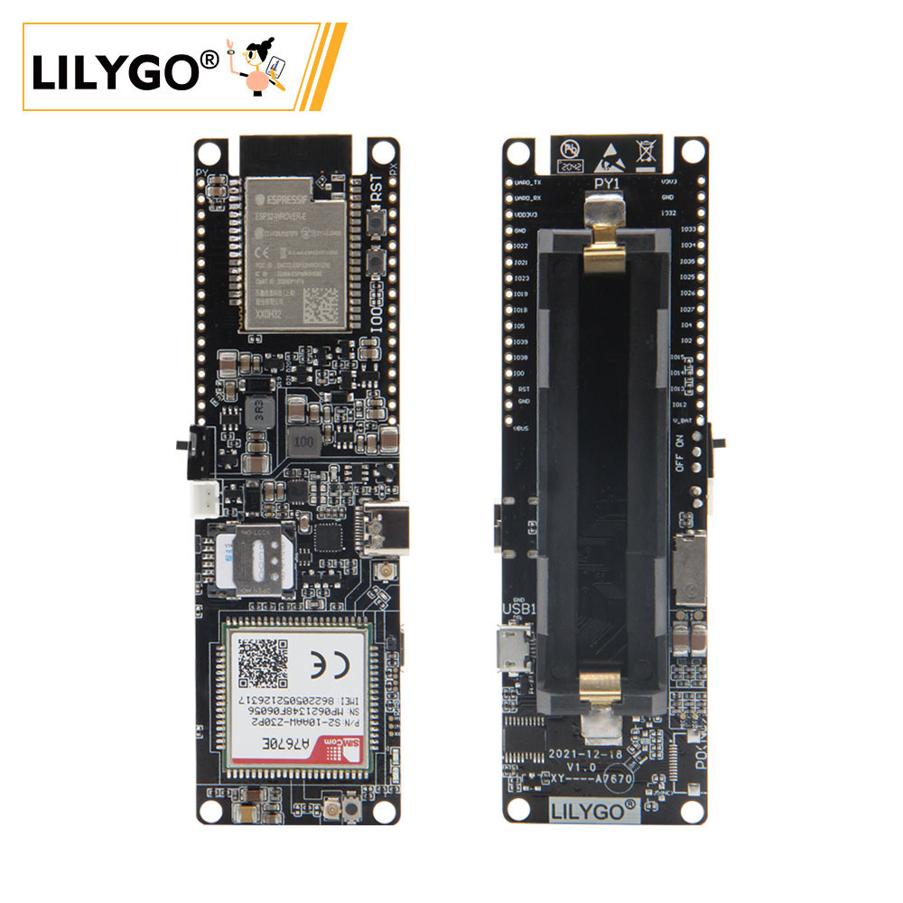 ลิลลี่โก® TTGO T-A7670G/E/SA R2 4G บอร์ดพัฒนา LTE CAT1 โมดูล SIM ESP32 รองรับ GSM/GPRS/EDGE TF Card 