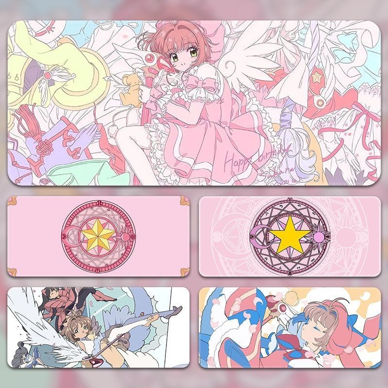 ♞,♘,♙Variety Sakura Mouse Pad Extra Large Cute Magic Sakura Cartoon Print
