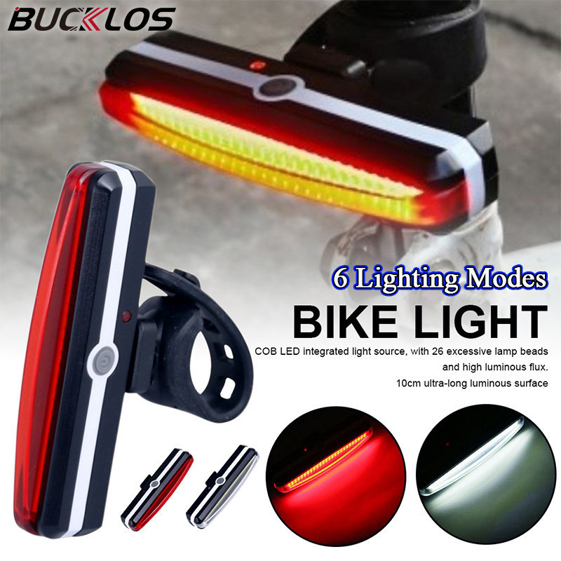 Bucklos ไฟท้ายจักรยาน ไฟท้ายจักรยาน มีประสิทธิภาพ ไฟท้ายจักรยาน ชาร์จ USB ไฟเตือนจักรยาน ชิ้นส่วน