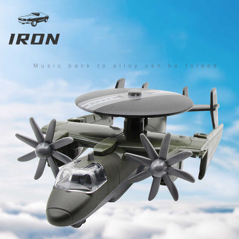 IRON Eagle Eye Early Warning Aircraft Model Children's Toy Aircraft Alloy Simulation Sound And Ligh