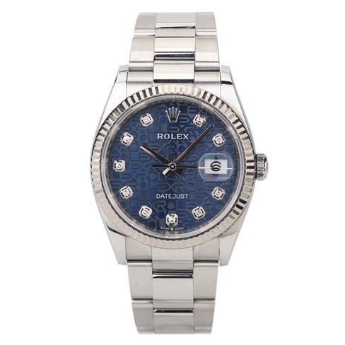 Rolex Datejust Series 126234-0012 Men 's 36mm Blue Dial Automatic Watch # Automatic Watch # # Steel