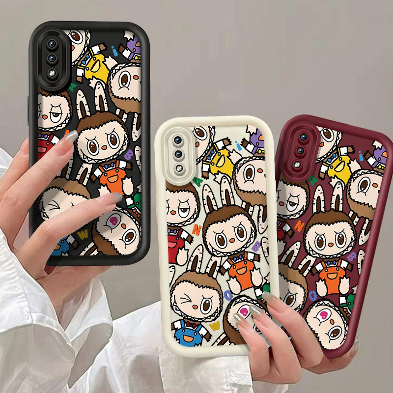 SAMSUNG สําหรับsamsung A02 A02S M02 M02S A03 Core/A04 A04S A04E M04 A05 A05S A10 M10 A10Sน่ารักLabubuการ์ตูนตัวอักษรแนวโน้มยี่ห้อคู่Angelกันกระแทกนุ่ม