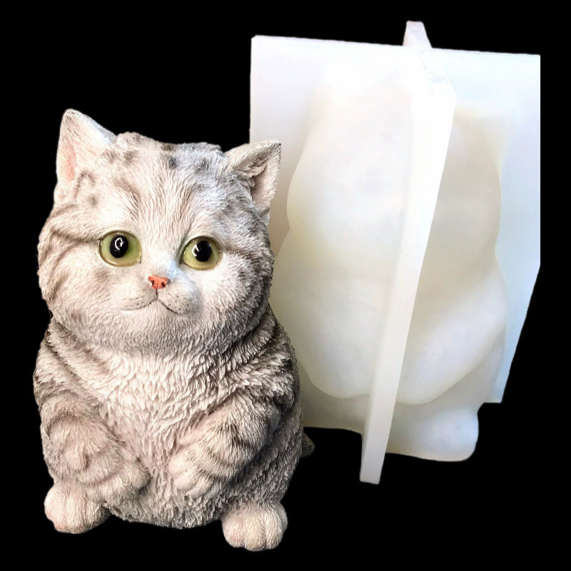 ขนาดใหญ่การ์ฟิลด์ดินแม่พิมพ์สัตว์เลี้ยงพลาสเตอร์เทียนไขมันแมวซิลิโคนแม่พิมพ์บีบอัดแม่พิมพ์ 077