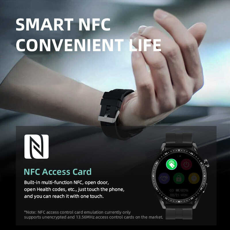mart HW3 Pro Watch ผู้ชาย NFC บลูทูธโทรเต็มหน้าจอสัมผัสกีฬาน