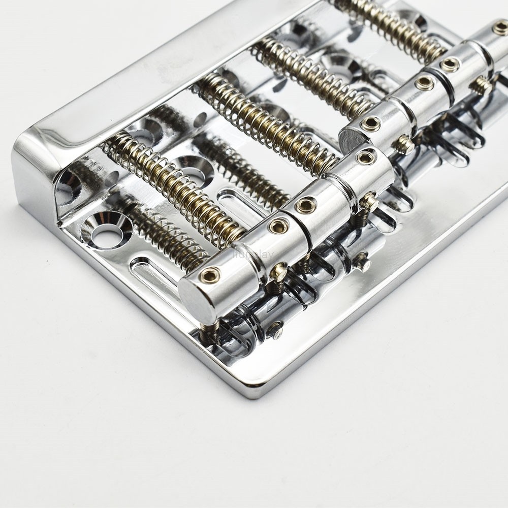 เบส กีซาร์ สะพานประกอบ 4 สายเบสไฟฟ้าสะพานหางพร้อมสกรูและประแจสีดําโครเมี่ยม - รูปที่ 2