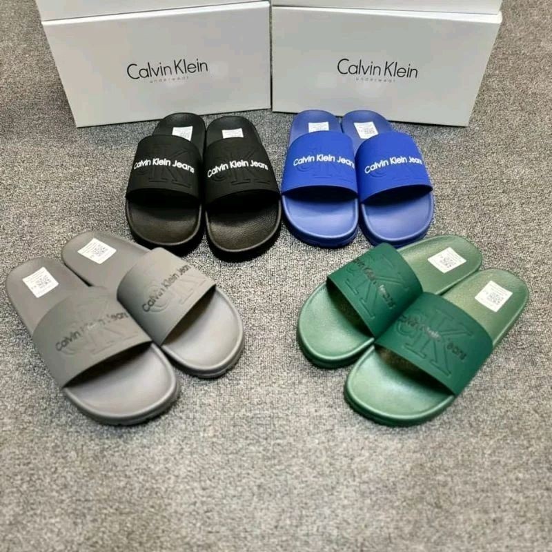 พร้อมส่ง รองเท้าแตะ ck Calvin Klein เทรนด์ใหม่ ราคาถูก สําหรับผู้ชาย