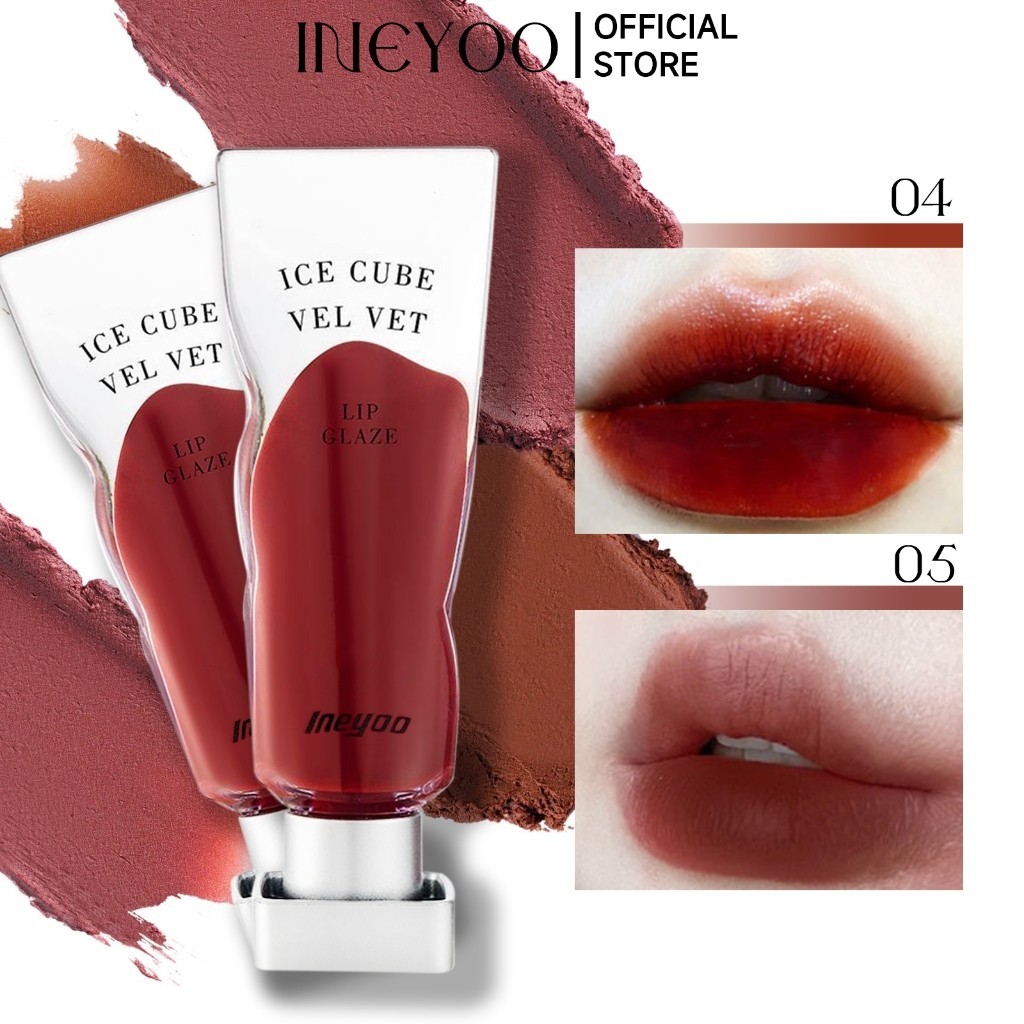 Ineyoo ลิปสติก เนื้อแมตต์กํามะหยี่ กันน้ํา 3 กรัม