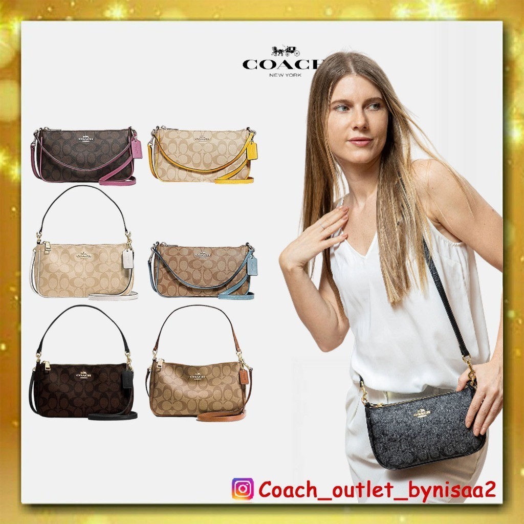 ♞,♘,♙Coach Messico Top Handle Pouch In Signature