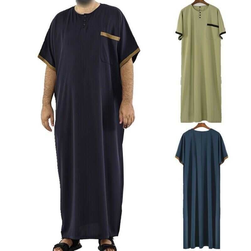 New ➧ Abaya Dubai Homme Men Arabic Pakistan Saudi Arabia Muslim Dress Oman Islamic Clothing Cafta ➧