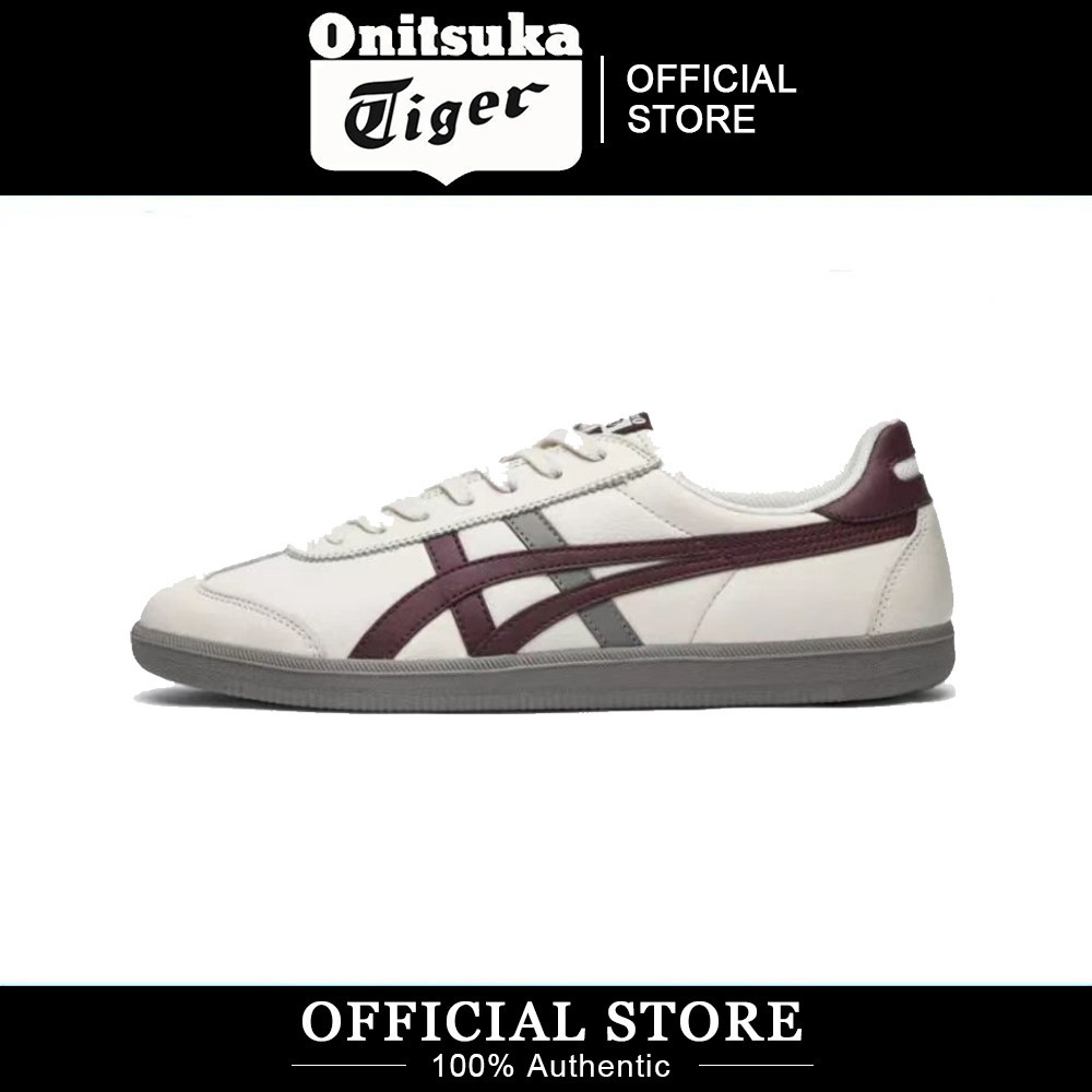 【100% Authentic 】Tiger TOKUTEN Beige Red Low Top Unisex Sneakers 1183B938-200