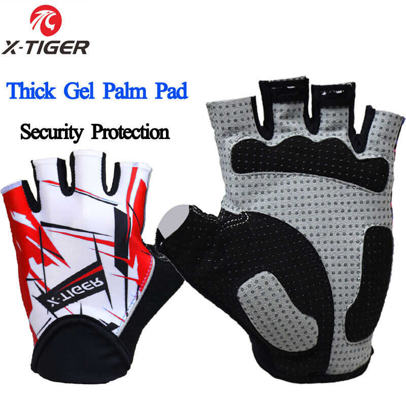 ➧ X-Tiger Cycling Mens Women's MTB Road Reflective Mountain Bike Half Finger Non-Slip Gloves