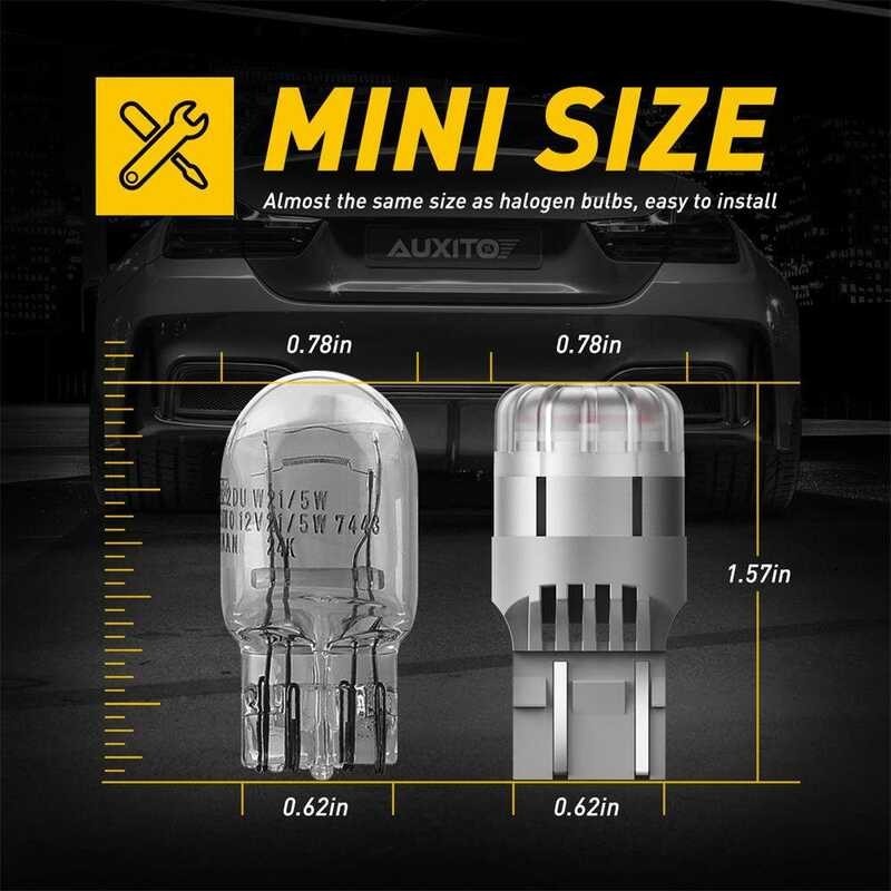 ❤ AUXITO 2ชิ้น T20 7443ไฟเบรค LED W21/5W ไฟ Led สำหรับเปิดไฟเบรกท้