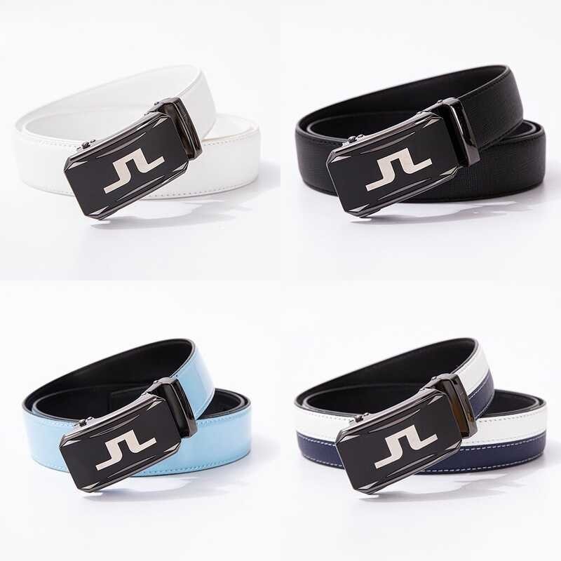 J.lindeberg เข็มขัดกอล์ฟผู้ชายกีฬาหัวเข็มขัดอัตโนมัติเข