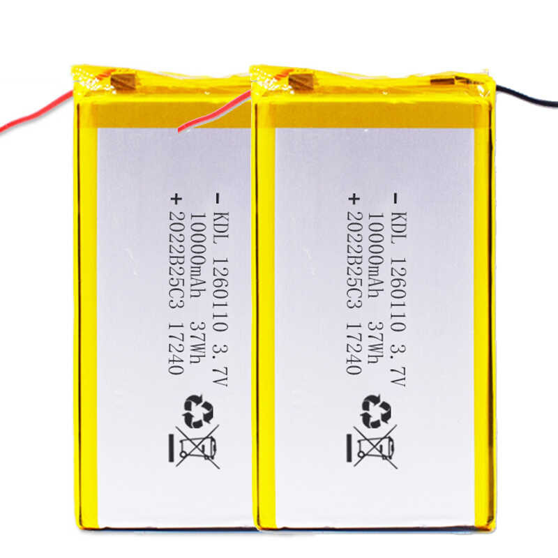 ➧ 3.7V 10000Mah 1260110 แบลิเธียมไอออนโพลิเมอร์ลิเธียมไอออนแ