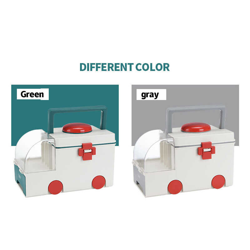 Household Medical Portable Storage Ambulance Large Capacity Plastic Medicine Box
