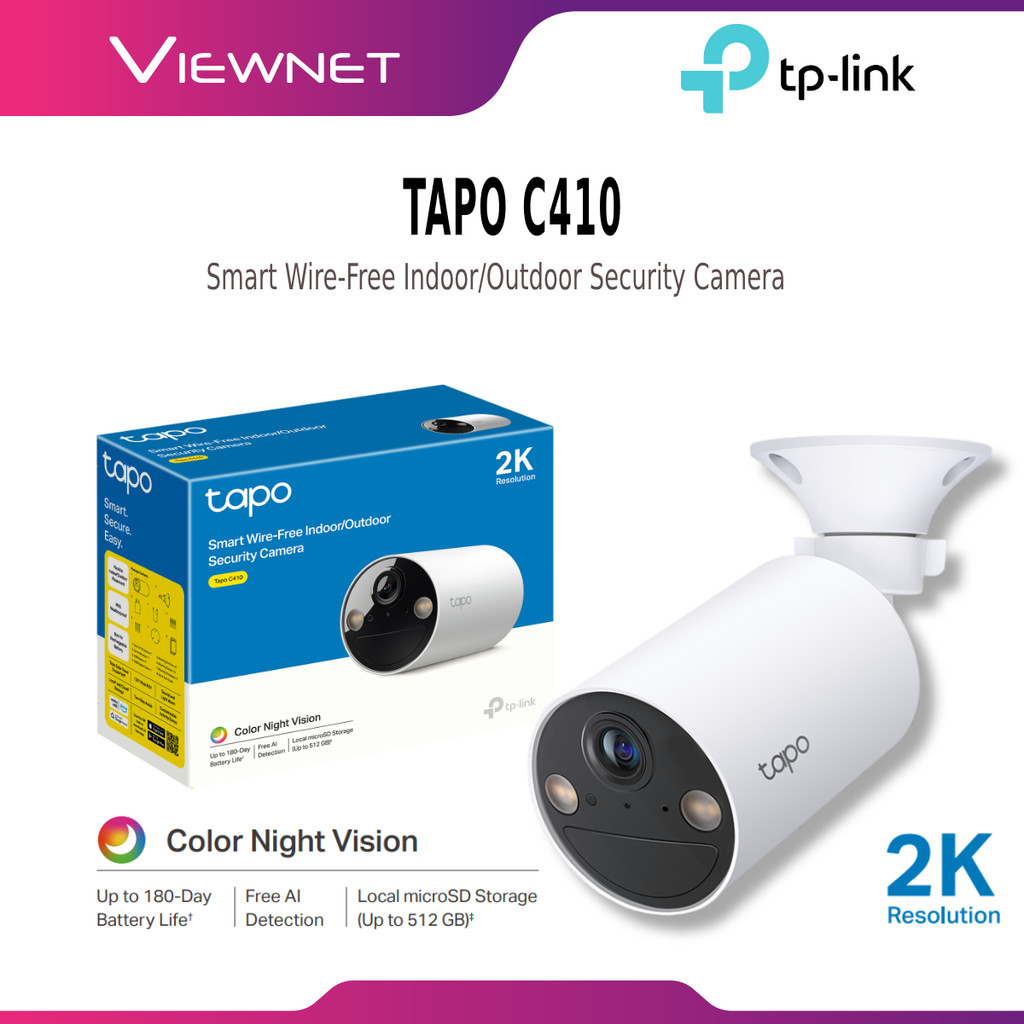 TP-LINK TAPO C410 SMART WIRE-FREE / TAPO C410 KIT (SOLAR-POWERED) / TC82 KIT (SOLAR-POWERED) 2K / 3M