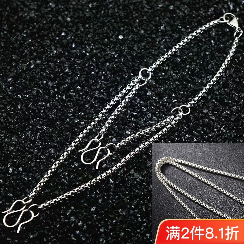 In stock สร้อยคอเหล็กไทเทเนียม ชายและหญิงไทย โซ่แบรนด์ แขวนมากกว่า สร้อยคอเหล็กไทเทเนียม ผู้ชายผู้หญ