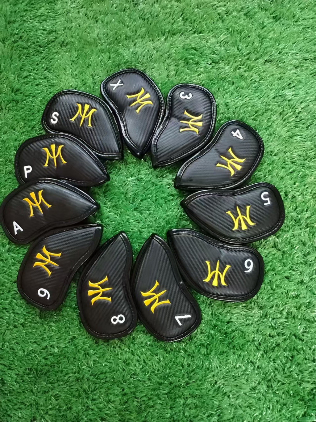 Miura Golf Club Ball Head Cover Club Head Cover Wooden Club Iron Club Push Rod Cover Full Set