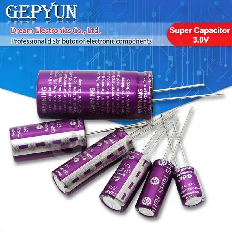 1Pcs Super Farad Capacitor 3.0V CDA 3V 1F 2.0F 3.3F 5F 7F 10F 15F 20F 25F 30F 50F 60F 100F 120F
