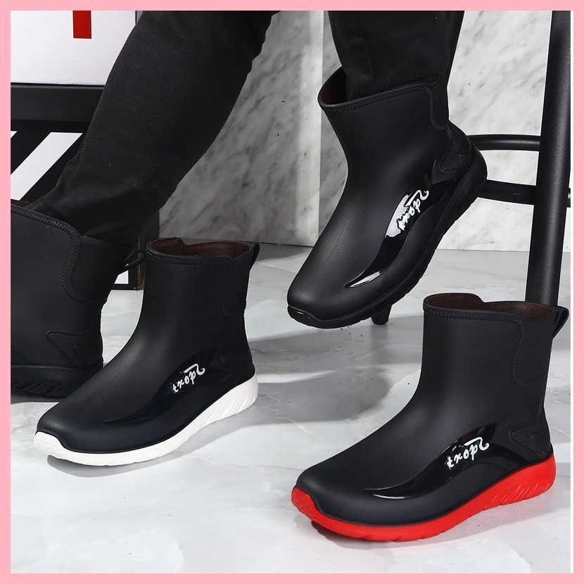 รองเท้าบูทกันฝนผู้ชาย รองเท้ายางกันลื่นสำหรับทำงานและตกปลา thumbnail 3