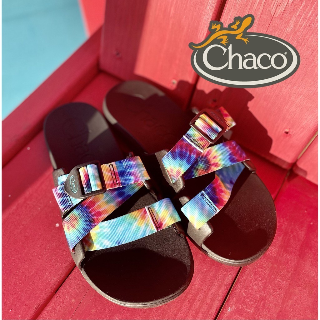 ♞,♘รองเท้าแตะ Chaco Chillos Sandal - Tie Dye Black ของแท้ พร้อมส่งจากไทย