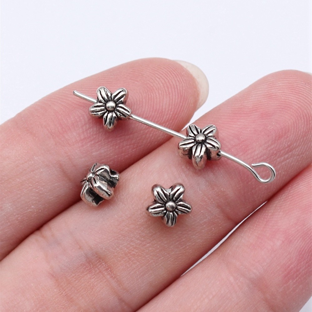 ดอกไม ้ ขนาดเล ็ กลูกปัด Spacer ลูกปัดอุปกรณ ์ เสริมสําหรับผู ้ หญิงเครื ่ องประดับและอุปกรณ ์ เสริมคอลเลกชัน - รูปที่ 4