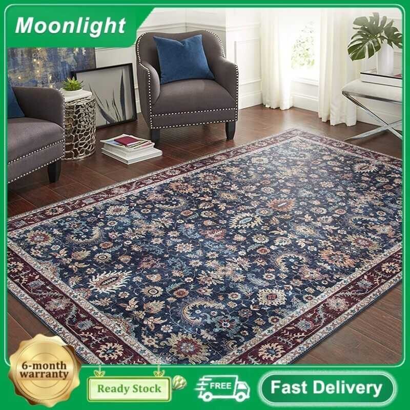 Moroccan 【Ready Stock】200x300CM Style Livingroom Bedroom American Retro Carpet Home Sofa Rug Coff