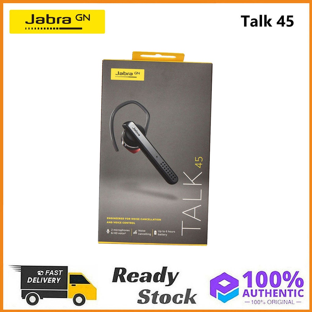 ชุดหูฟังบลูทูธ Jabra Talk 45 ดั้งเดิมสําหรับการโทรแบบแฮนด์ฟรีความละเอียดสูง
