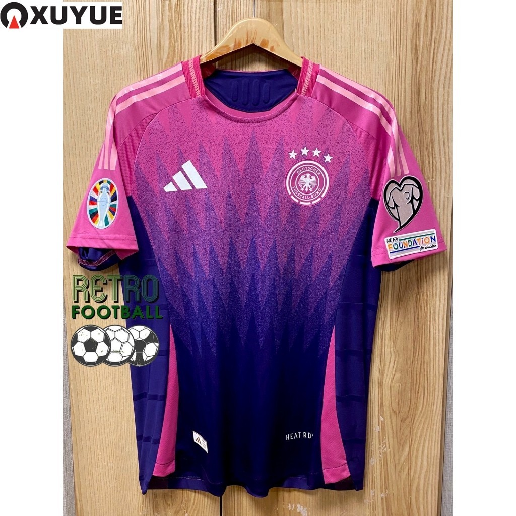 Xuyue เสื้อฟุตบอลทีมชาติ เยอรมัน Away เยือน ยูโร2024 [ PLAYER ] เกรดนักเตะ เสื้อเปล่าพร้อมอาร์มยูโร 