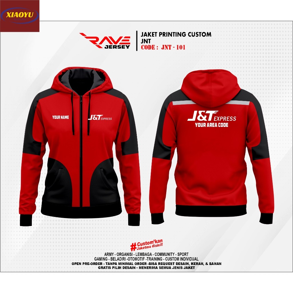 Jaket KURIR J&* FULL PRINTING SUBLIMATION CUSTOM (DESAIN SUKA)