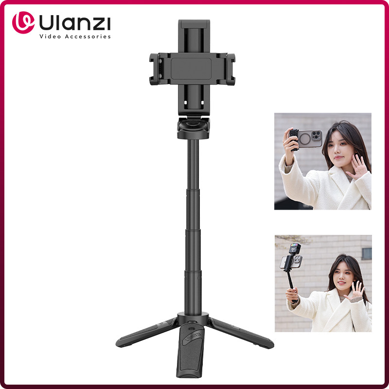 Ulanzi JJ02 ขยาย Grip ขาตั้งกล้องโทรศัพท์พร้อมรีโมท Selfie Stick ขาตั้งกล้องสําหรับโทรศัพท์แนวตั้งแน