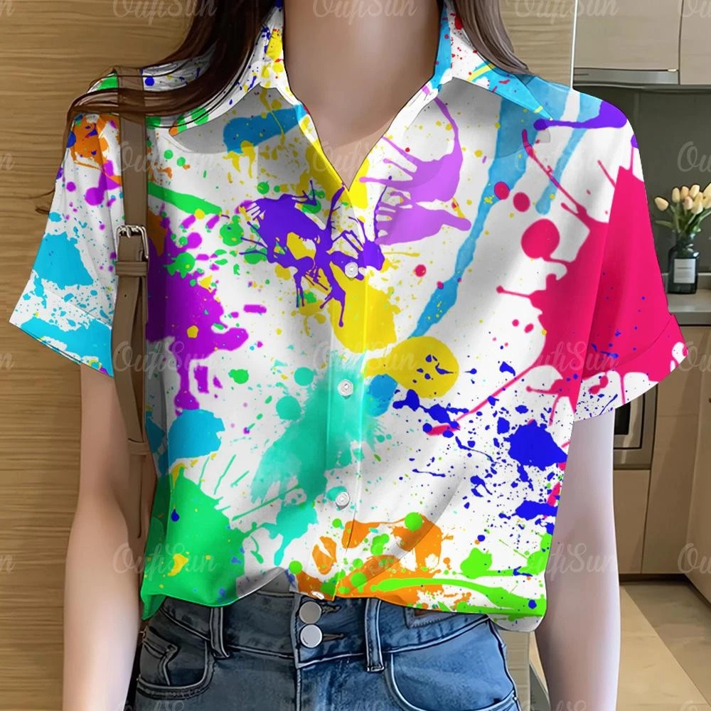 เสื้อฮาวายดอกไม้แขนสั้น สำหรับผู้หญิง thumbnail 3