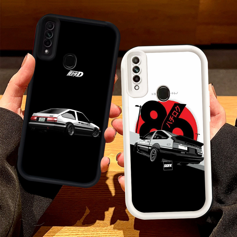 เคสสําหรับ OPPO Reno 3 F15 A31 A91 เคสซิลิโคน H-43 INITIAL D AE86