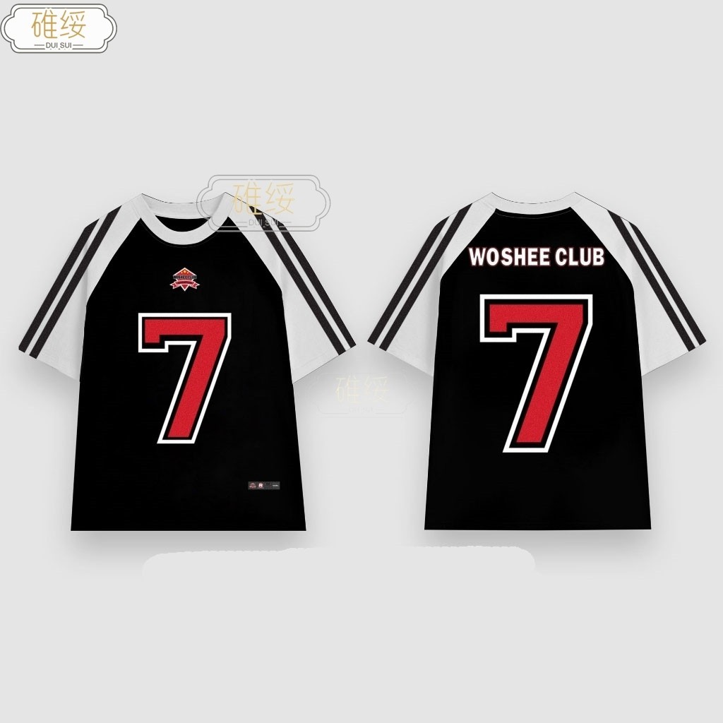 เสื้อยืดหน้ากว้างผู้หญิง WOSEE ขนาดเสื้อยืดพลังเสื้อกีฬา unisex RB010