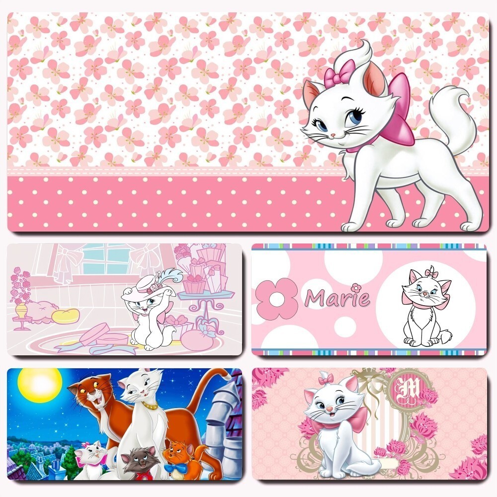 Miniso น่ารัก Marie Cat Mousepad Gaming Office Desk Pads ขนาดใหญ่สําหรับคอมพิวเตอร์ลื่น Lockedge แผ่นรองเมาส์