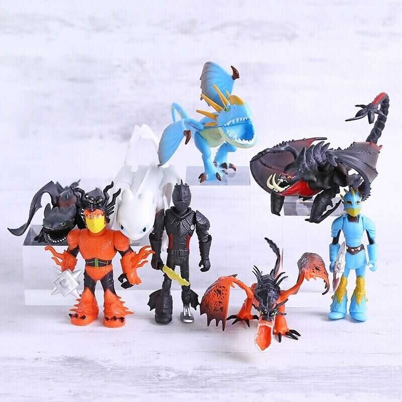 How To Train Your Dragon The Hidden World Toothless Night Fury Hiccup Light Fury PVC Figures Toys D 