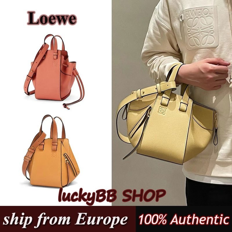 ♞,♘,♙Loewe Hammock bag หนังวัว กระเป๋าสะพายข้าง ของแท้100%