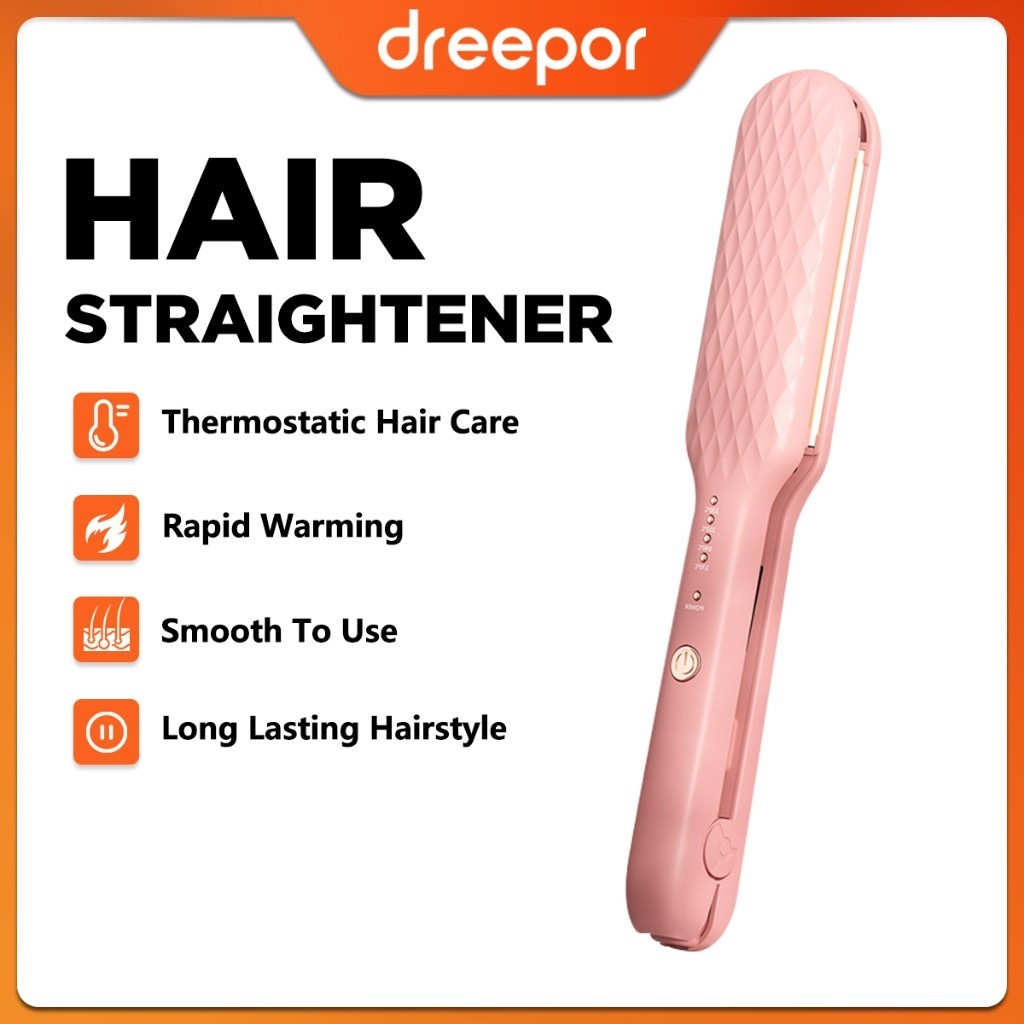 Dreepor Hair Straightening Iron Hair Straightener Mini Hair Iron Straightener และ Curler สําหรับผม