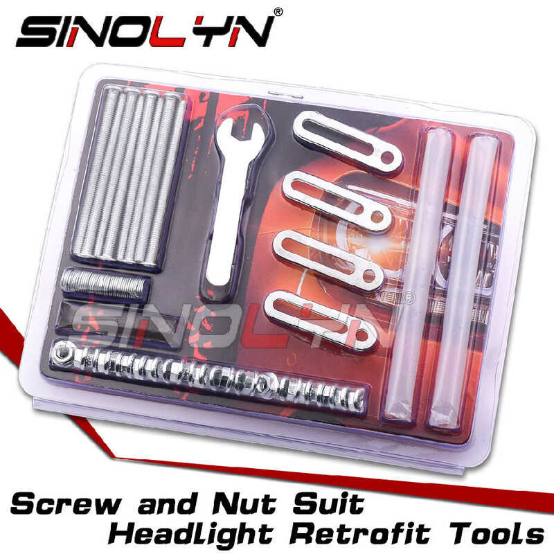 Sinolynไฟหน้าretrofitเครื่องมือชุดสกรูชุดสำหรับhella 3R G5/Koito Q5