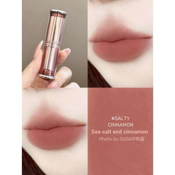 Hot 3ce Soft Mist Tube ลิปสติกเกลือทะเล CINNAMON สี Silver Tube Matte ROSINESS SALY CINNAMON