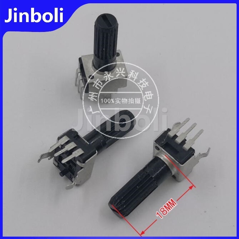 10PCS RV09 ประเภท 0932 Single Potentiometer B1K B102 1K โอห์มแนวตั้ง 3 ขาดอกไม้เพลาความยาว 17.5 มม.ป