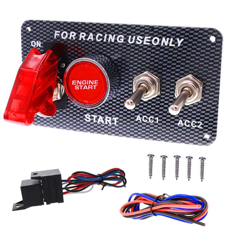 ❤ 3Gang/4Gang/5Gang/6Gang 12V ปุ่มจุดระเบิดแผงสวิตช์สำหรับรถแข่