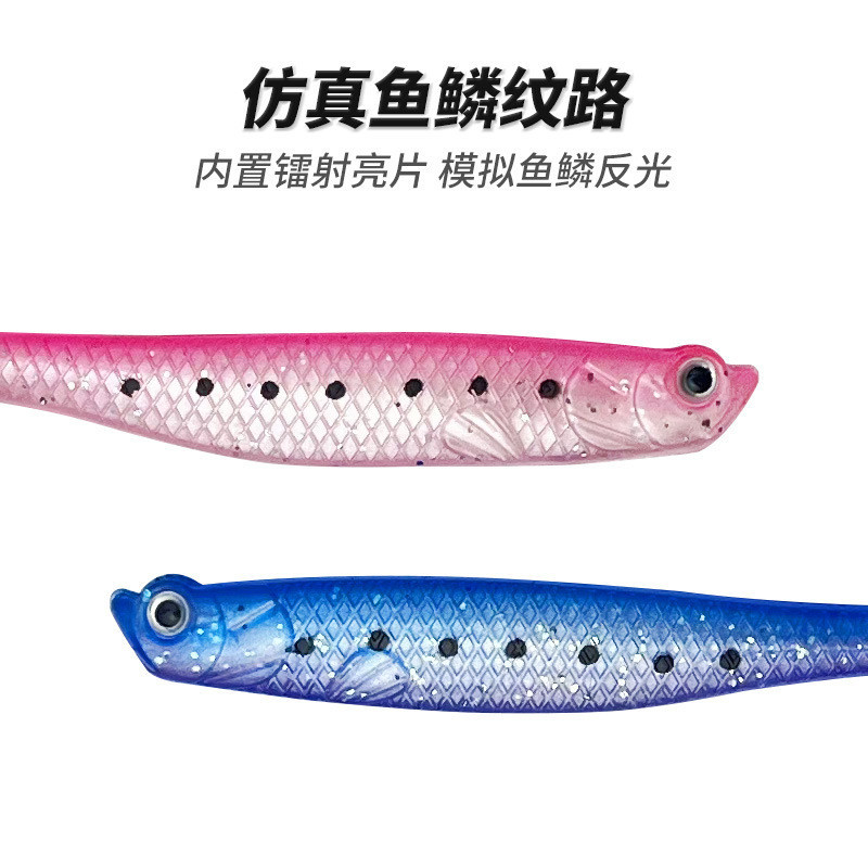 5 ชิ้น/ถุง 12cm7g luminous big curve tail soft lure เหยื่อล่อตกปลา soft lure เหยื่อ 3D ตาเหยื่อล่อนุ่ม - รูปที่ 2