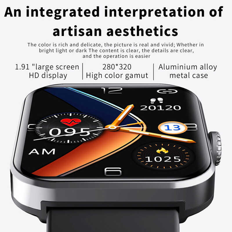 Smart Watch F57L Blood Glucose Sugar Oxygen Pressure Body Temperature Monitoring Sport Smartwatch F 