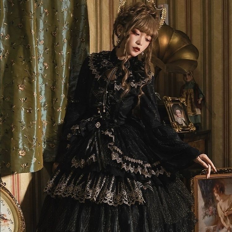 [ผลิตภัณฑ์ของแท้ Daigou] Black Swans Dream Sale Candy Original lolita lolita Dress Womens Dark