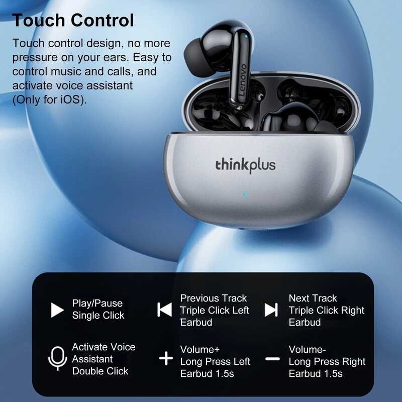 Original Lenovo Xt88 TWS Wireless Headset Bluetooth 5.3 Dual Stereo Noise Reduction Bass Touch Cont