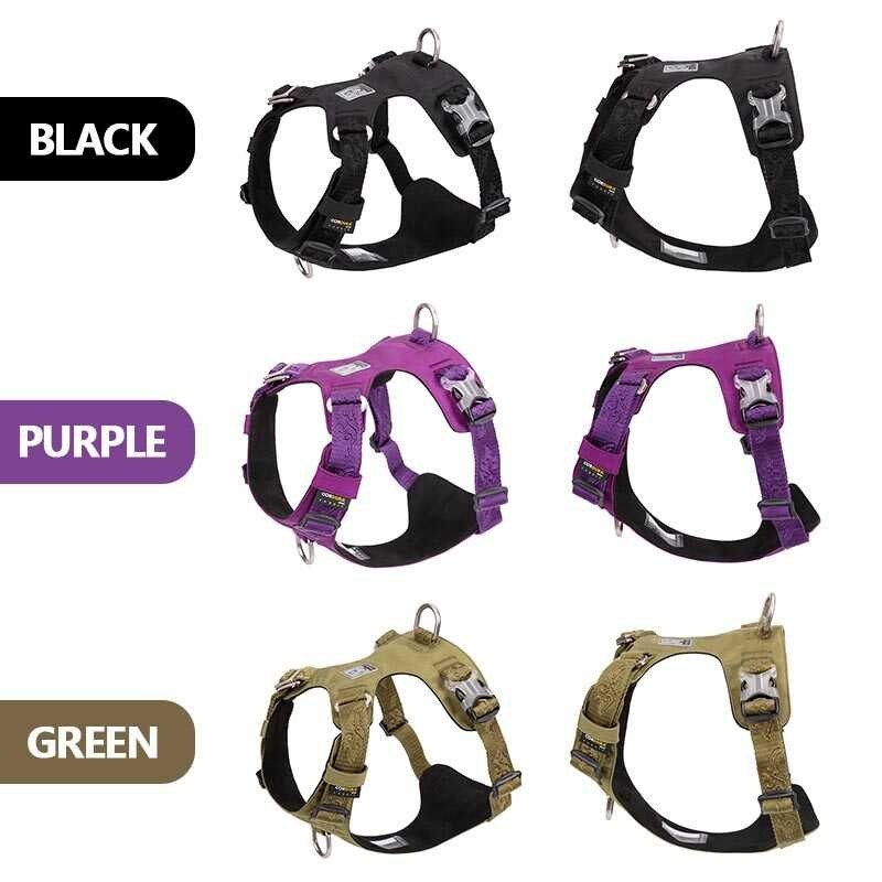 (Black) TRUELOVE Waterproof Lightweight Durable Nylon Pet Dog Vest Harness Reflective Adjustable Fo