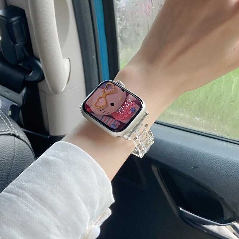 ❤️ Slim โปร่งใสสําหรับ Apple W Band 9 8 7 6 5 43 SE Ultra 49 มม.45 มม.42 มม.38 มม.44 มม.40 มม.ส