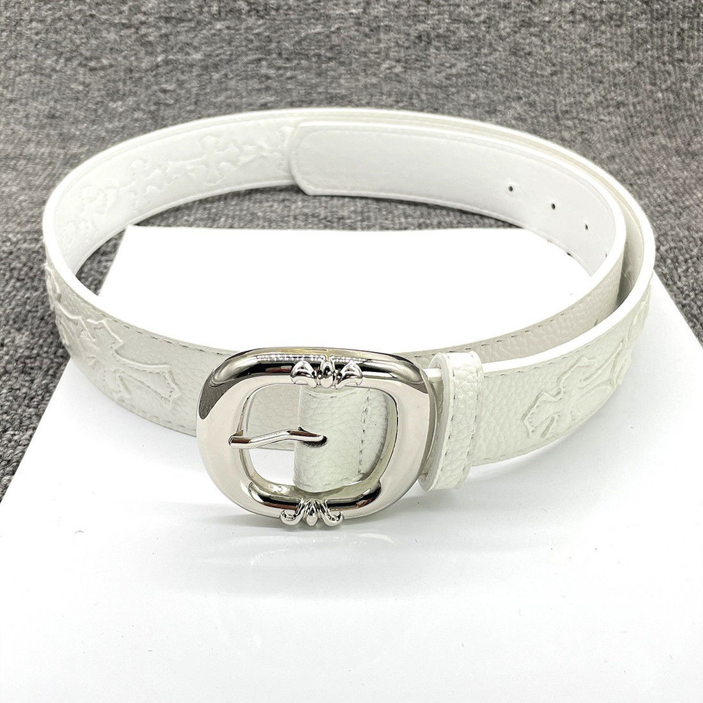 เข็มขัด Chrome Hearts แบบใหม่สำหรับทั้งผู้ชายและผู้หญิง สไตล์ย้อนยุคสีสันสดใส - รูปที่ 4